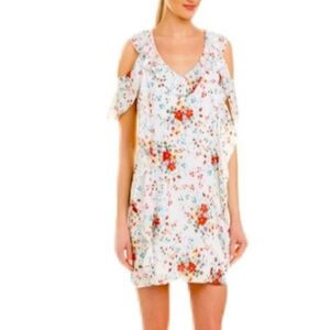 Parker Open Shoulder Ruffle Shift Dress NWT